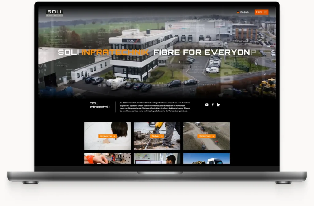 De corporate website van Soli Infratechnik